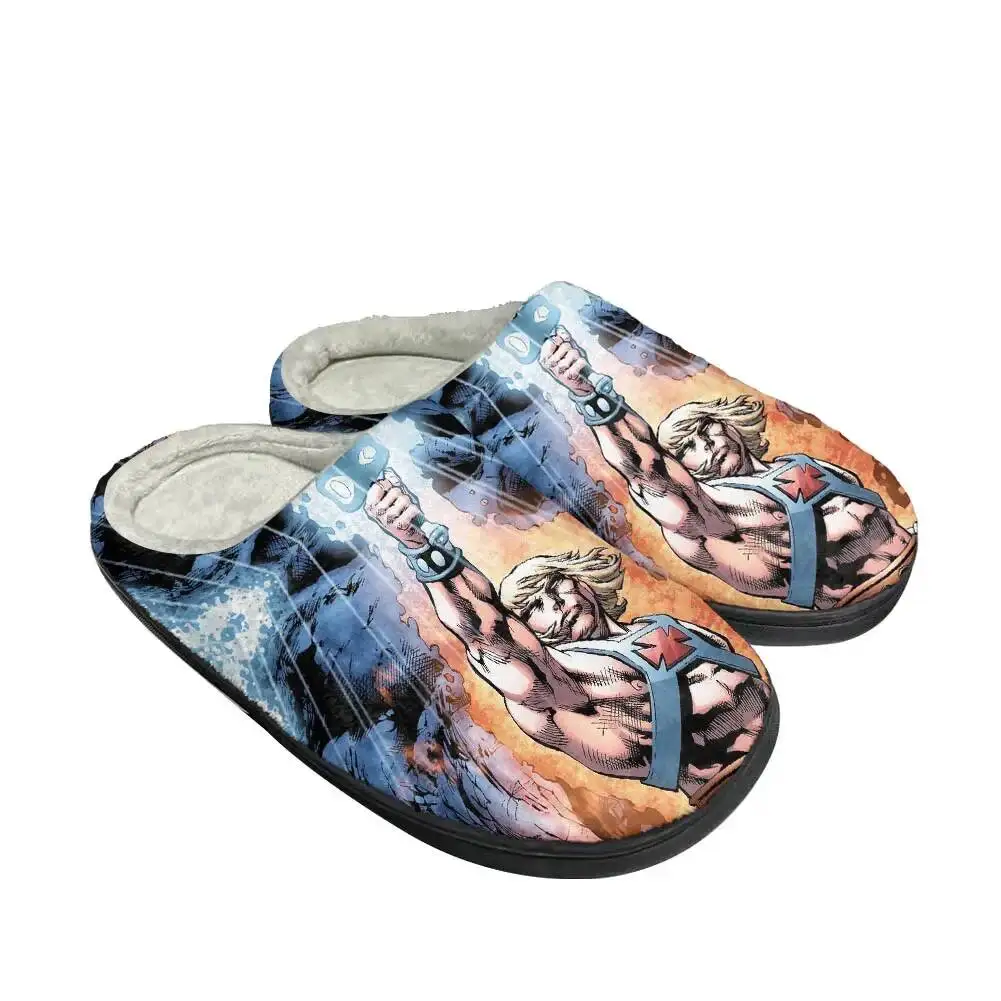 Cartoon He Man Fashion Cotton Slippers Personalized Men Women Plush Sandals Casual Keep Warm Shoes Comfortable Thermal Slipper - view 2