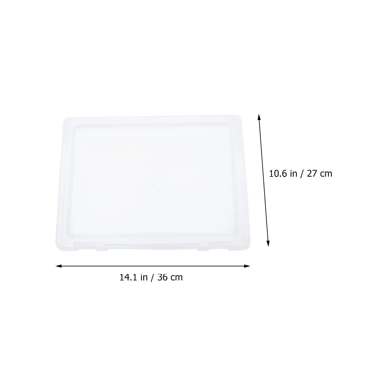 Clear Plastic Document Storage Box Transparent File Case for Papers Certificates Portable Stackable Organizer Home Office Use