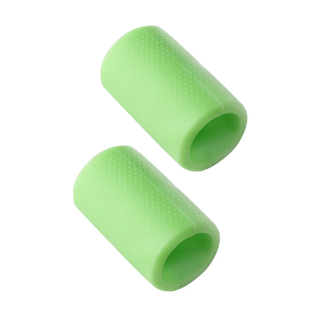 

2Pcs Grip Cover Silicone Handle Sleeve Light Green Professional Heat Resistant Ergonomic Grip Holder Essential for Studio