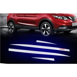 CHROME SIDE DOOR BODY MOLDING TRIM COVER LINE GARNISH PROTECTOR ACCESSORIES for Nissan Qashqai j11 2016 2017 2018 2019