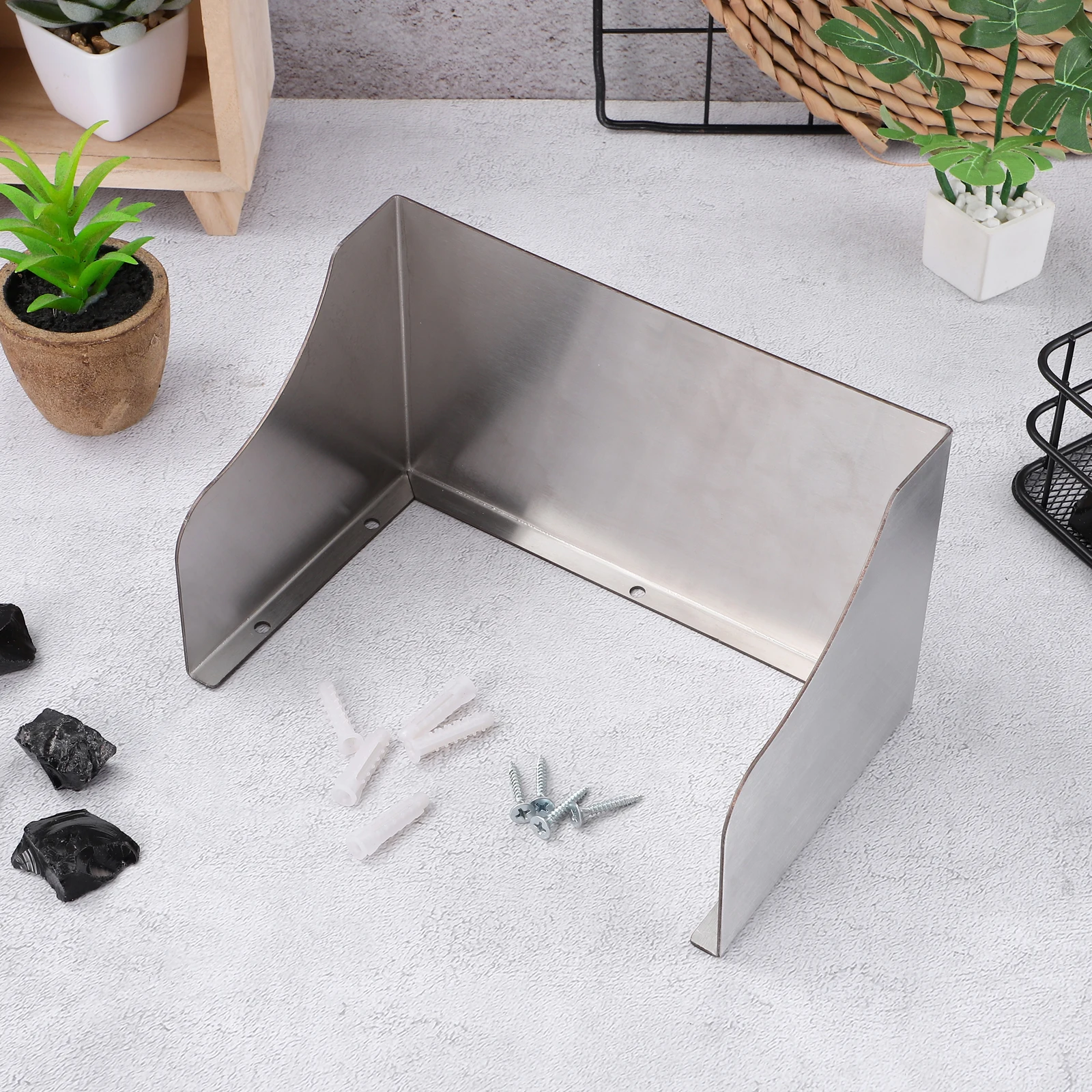 

s Waterproof Protective Cover 200mm Stainless Steel Splashproof Box Outdoor Doorbell Protector Metal Shell Electric Charging