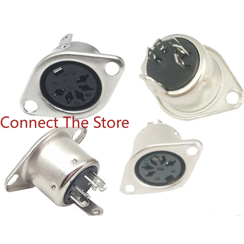 9PCS Large DIN5P Female Medical Socket Computer Plug S Terminal Connector 5-core   D5P Frequency Diamond 