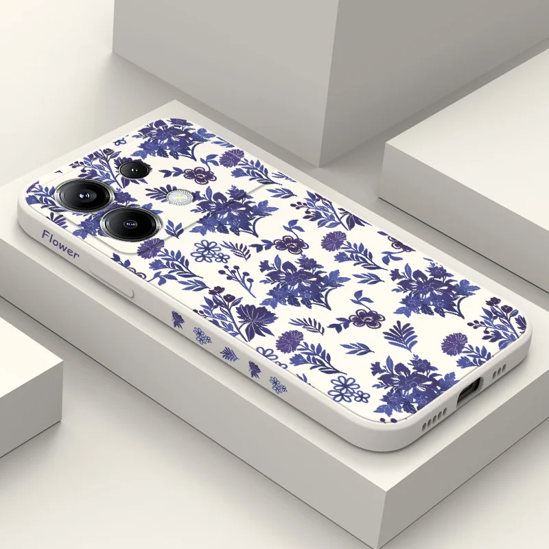 

Gradient Flower Phone Case For Xiaomi Poco F7 X7 X6 F6 M6 M5 M5S F5 X5 F4 X4 M4 F3 M3 X3 Pro 4G 5G GT Silicone Cover