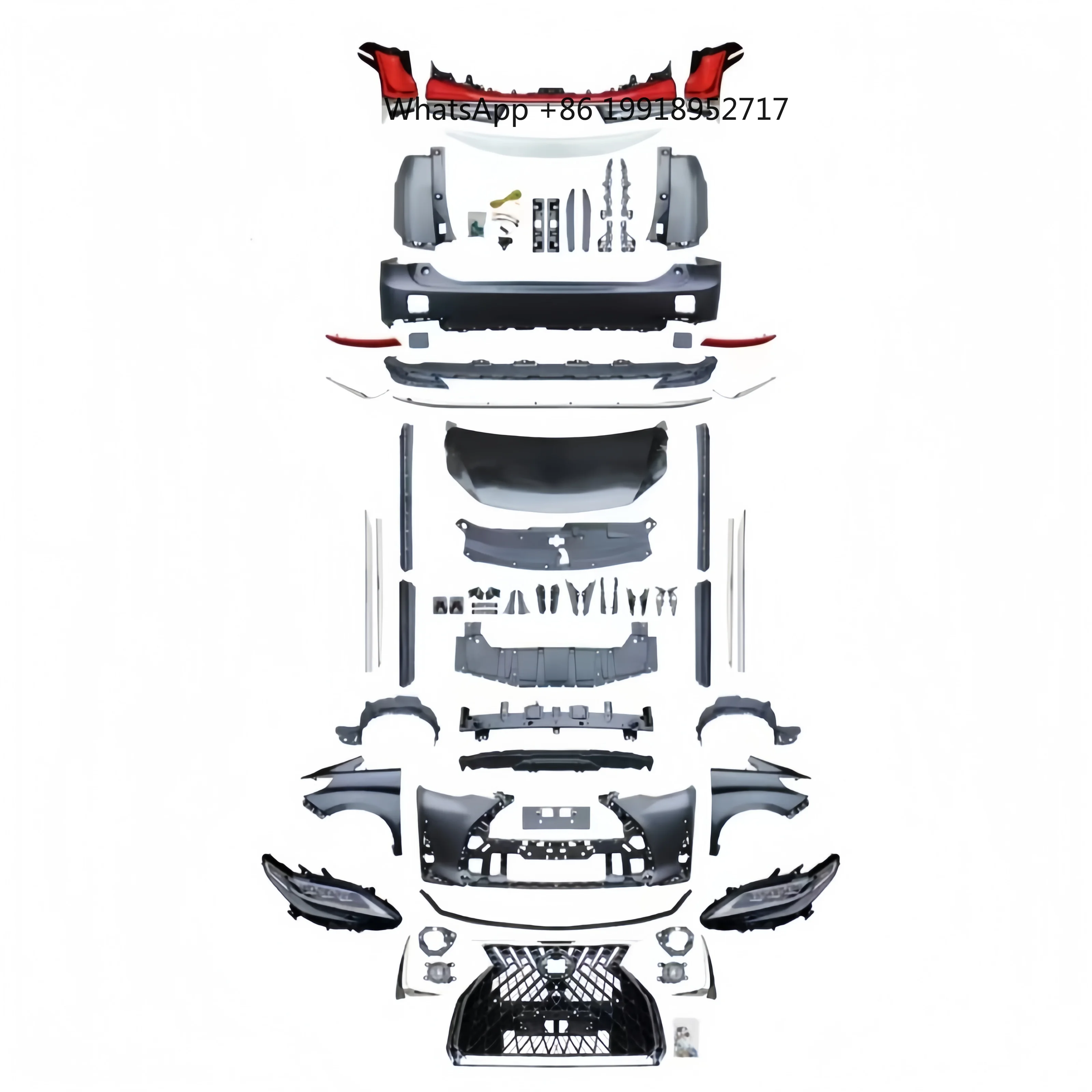 Latest LM Full PP Body Kit Grille Front Rear Bumper LED Headlights Taillights for Alphard Vellfire 20 Series 2008-2014 JJ820