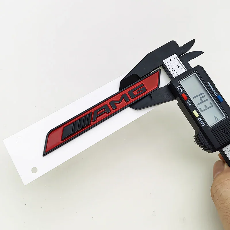 2 قطعة شعار ABS AMG شعار ملصق سيارة درابزين الجانب شارة لمرسيدس A45 C63 W204 W205 E63 W212 W213 CLA 45 GLC 63 X253 X164 S63 #6