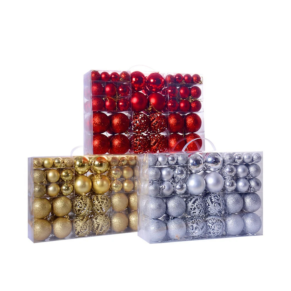 Adornos navideños Juego de adornos de árbol de Navidad inastillables Decoración de bolas de Navidad Nuevo azul hielo