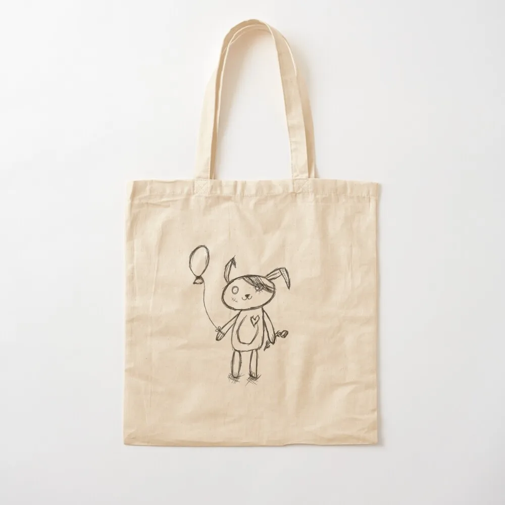 Bunny with balloon Tote Bag university shopper bag sac pour femme woman shopping bag shopping