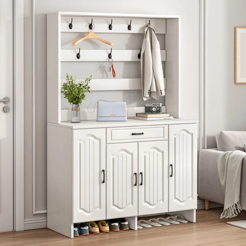 

Экономия места, роскошная напольная стойка для обуви, многослойная декоративная минималистская стойка для обуви, деревянные полки, мебель для гостиной