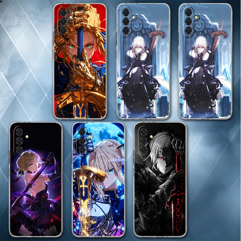 Мягкий чехол для телефона Fate Zero Stay Night Saber для Samsung A57 A17 A56 A16 A55 A15 A54 A14 A53 A13 A52 A12 A37 A36 A35 A34 A33 A26 A