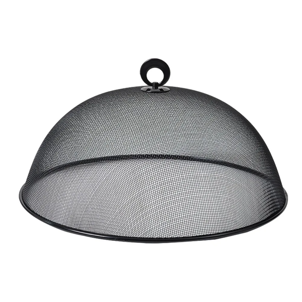 Round Shape Mesh Anti-Flying Dish Cover Dish Lid Household Food Cover Vegetable Fruit Display Holder Cake Bread Plate Dessert