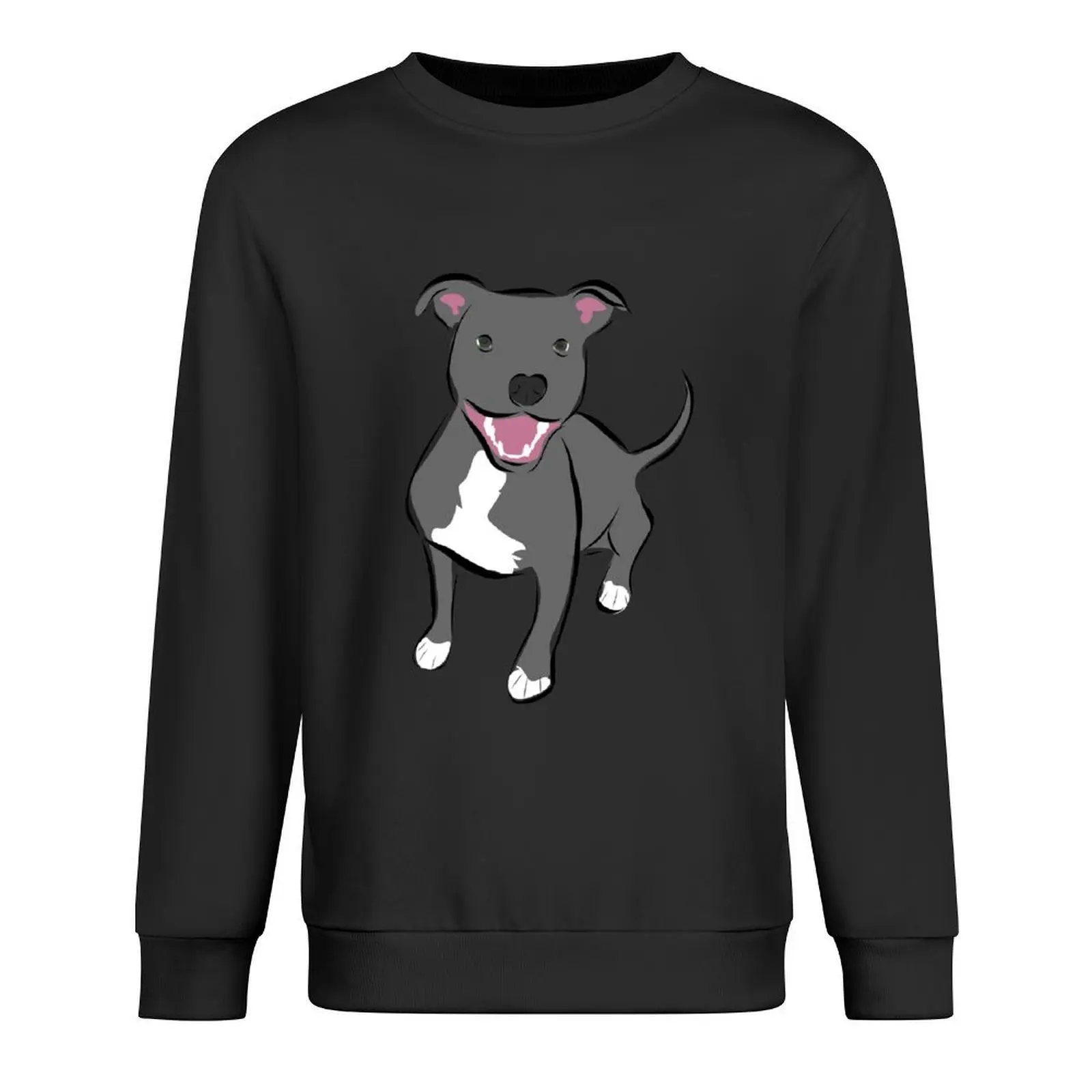 

Smiling Pitbull Pullover autumn new products tracksuit men japanese style anime clothing sports sweatshirt man