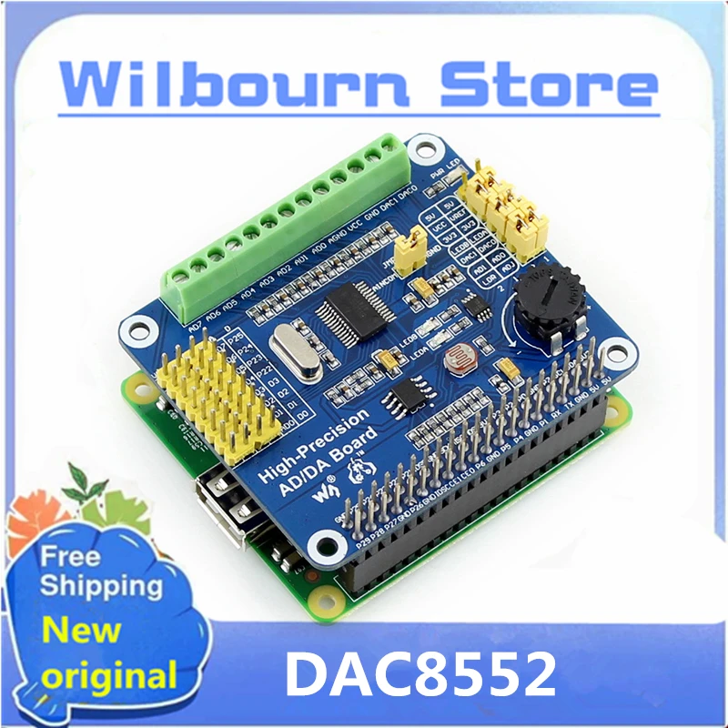 DAC8552 3B+/4B high-precision AD/DA/A module expansion board