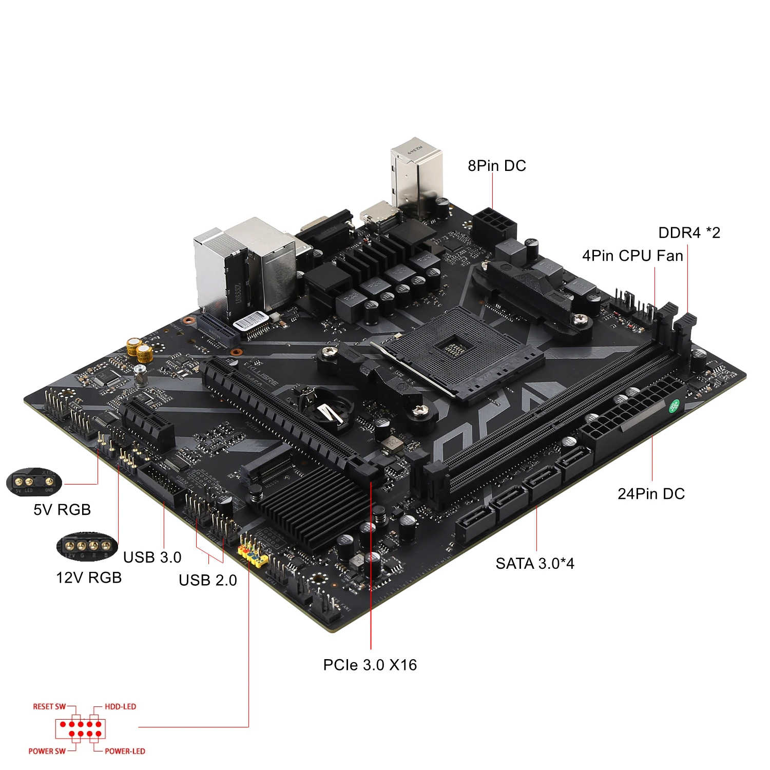 kllisre B450 Kit amd ryzen r5 5 3500X processor DDR4 16GB (2*8GB