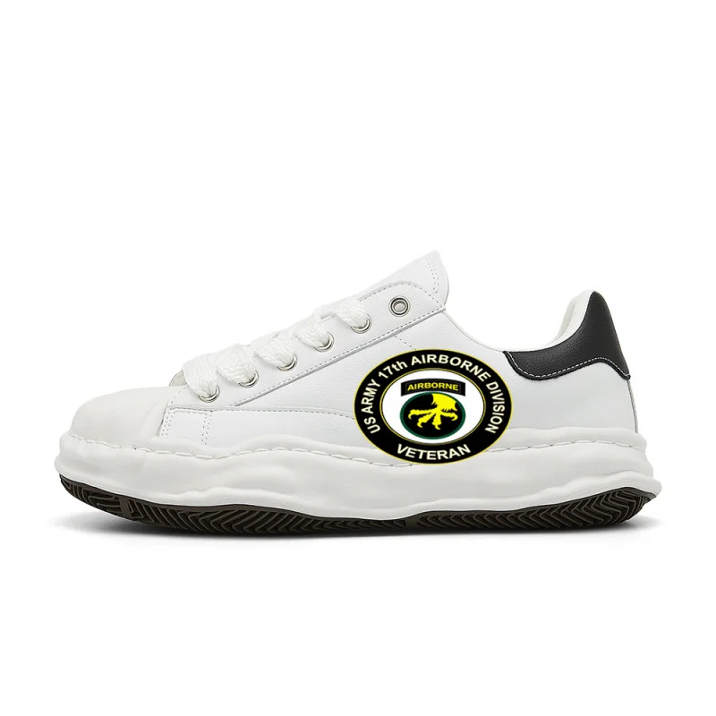 

US Army Veteran 17th Airborne Division VeteranVintage Fashion Street Sneakers，The design is retro, stylish, comfortable, and ver