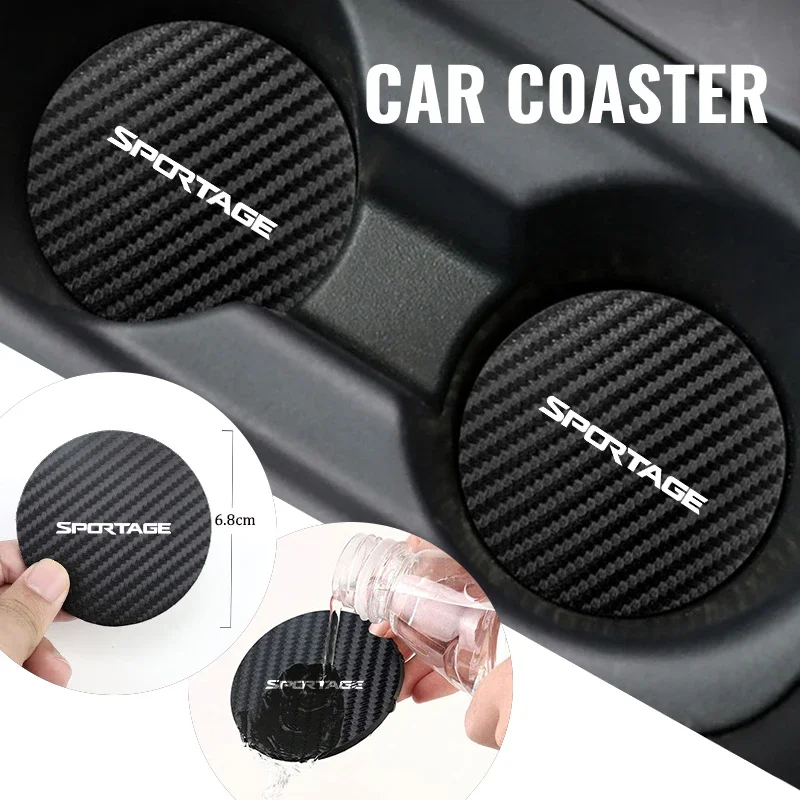 Portavasos antideslizante para coche, accesorios de posavasos para KIA Sportage 2016 2017 2018 Sephia Stonic Carens, 2 uds.