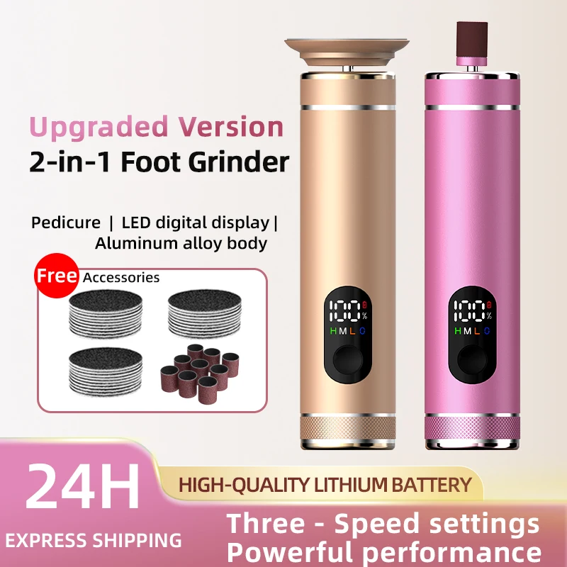 

2 in 1 Electric Pedicure Removes Hardness Remove Callus, Professional Electric Pedicure, Rechargeable Electric Callus Remover