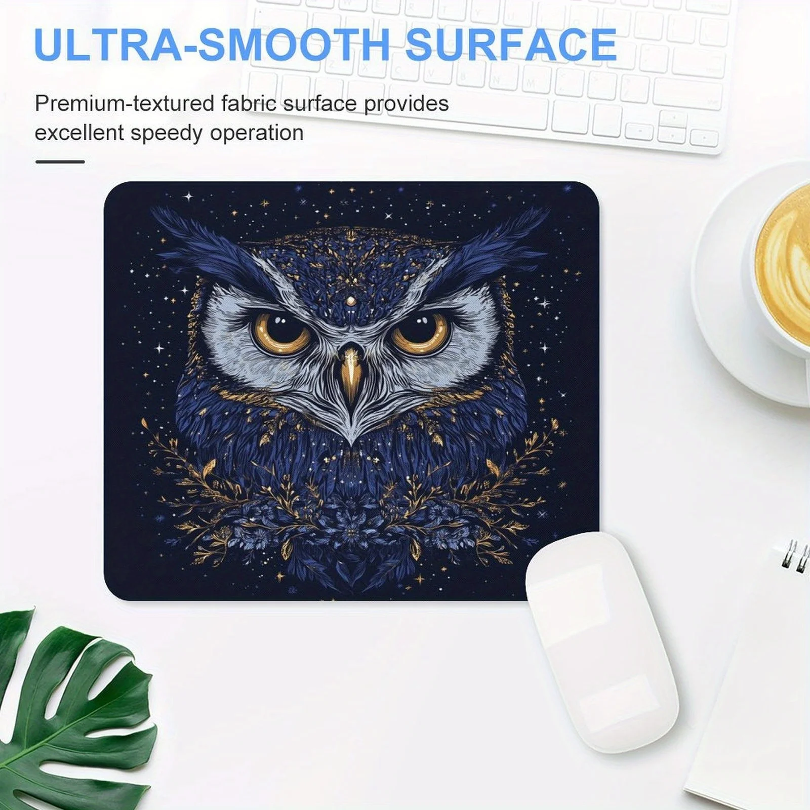 The high-quality rubber mouse pad with a human head and eagle pattern from Star Night's Sleep for small computer desktops