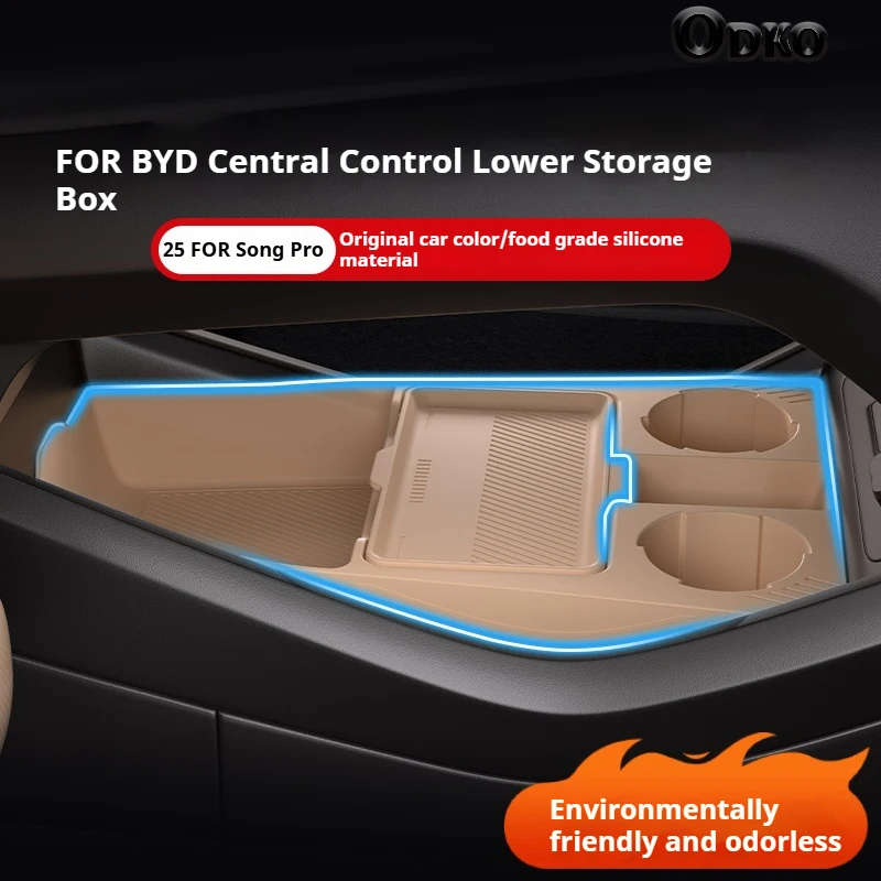 

Silicone Storage Box For BYD Song Pro Center Console Modification Anti-slip Pad Car Accessories Organizer Decoration