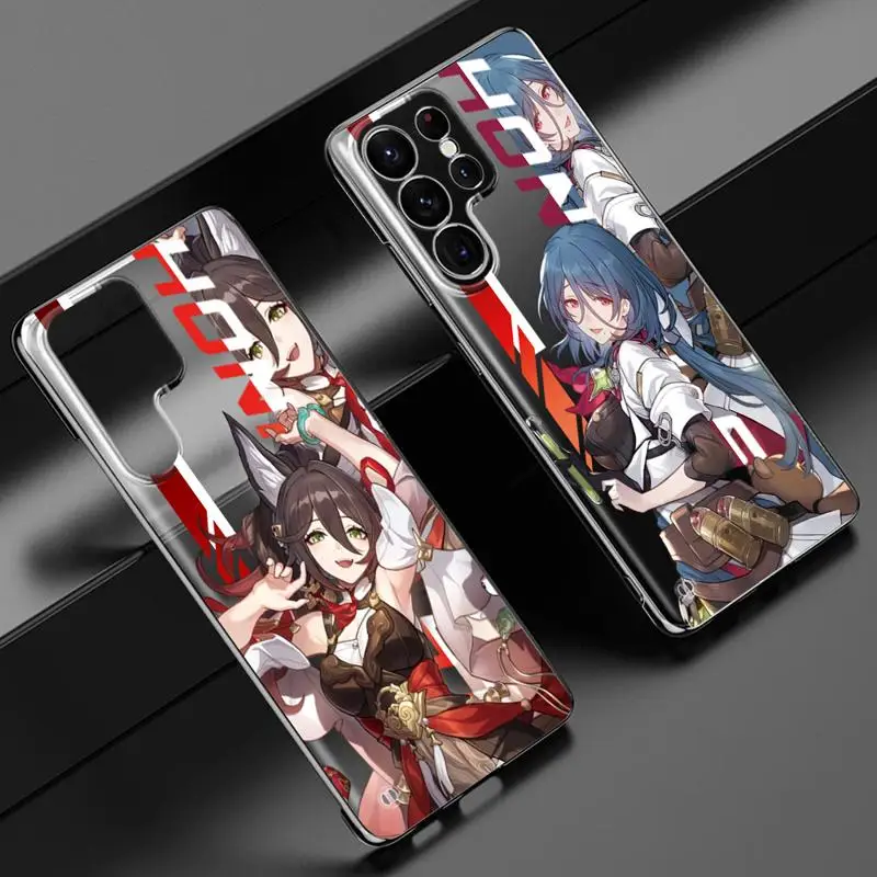 Honkai Star Rail Luka Arlan phone case for Samsung Galaxy S24 s23 Ultra FE cases s20 s21plus s22 borderless cooling clear funda