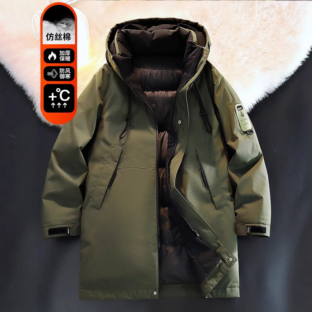 

Medium and Long Military Coats Winter Thickened Cold-proof Cotton-padded Jackets Over The Knee Large Cotton-padded Jackets