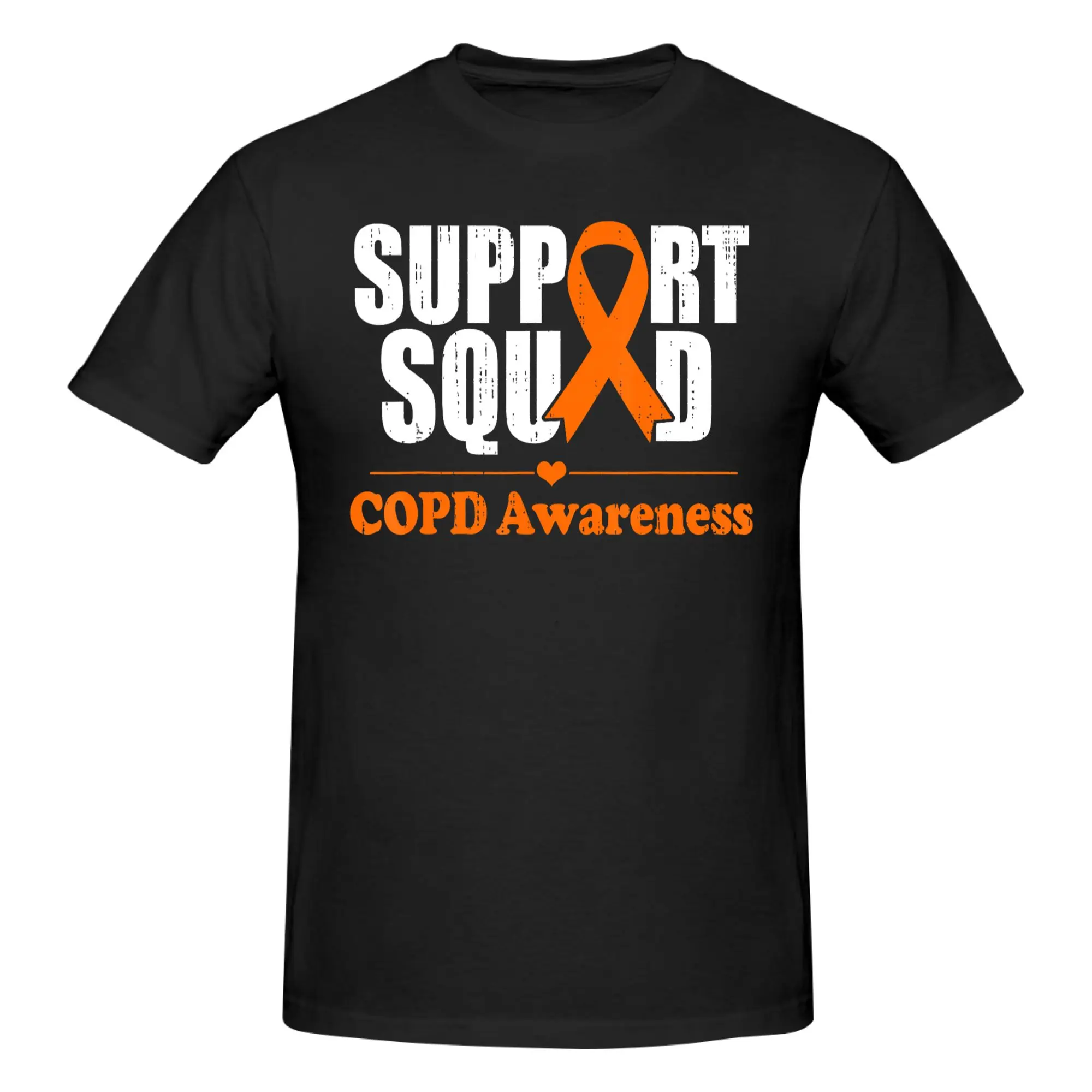 1 Piece COPD Support Chronic Obstructive Pulmonary Disease Awareness Funny 100% Cotton T-Shirt COPD Tees Tops For Men