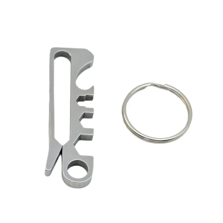 

1pc Outdoor Hiking Buckle Multifunctional Design Portable Keychain Bottle Opener Universal Equipment Accessories Survival Gear