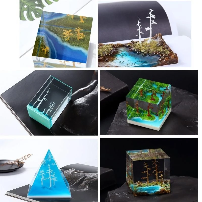 

White Tree Model Stereoscopic Tree Mini Micro-field Landscape Tree Model