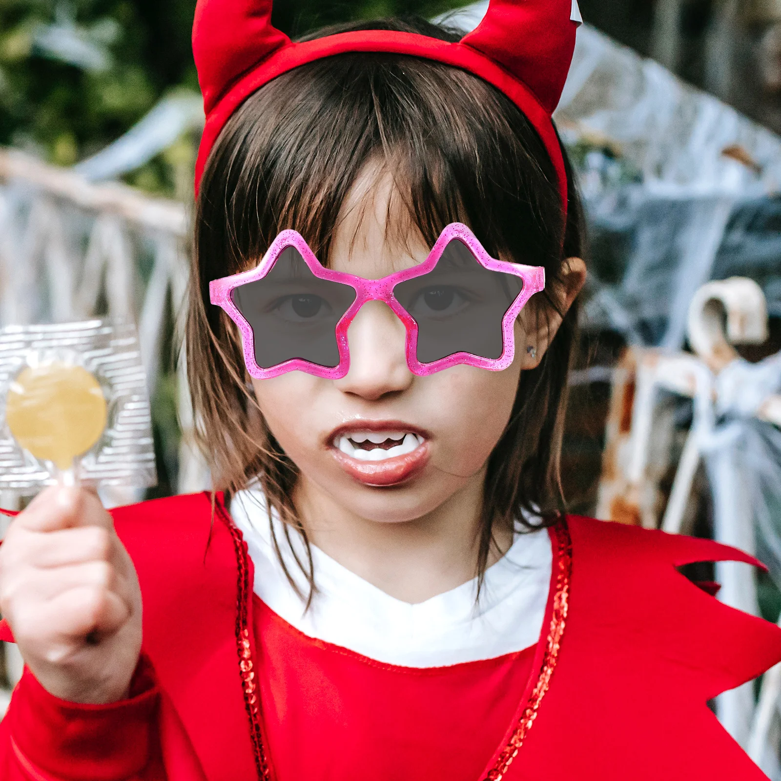 

Cool Five-Pointed Stars Sunglasses Stylish Lightweight Metal Frame Durable Chic Gift Men Women Costume Party Supplies Colorful