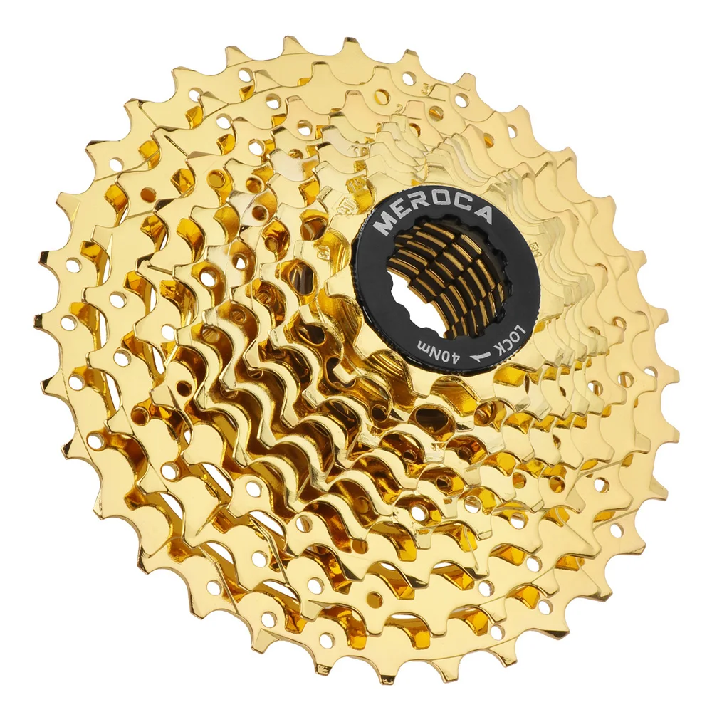 

Meroca-MTB Cassette 8S 9s 10s Золотая цепная звездочка, 10 скоростей, система HG, 11-32 зуб., 11-36 зуб., высокоточное позиционирование, простота подъема