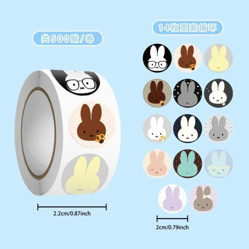 Cartoon Miffy Big Head Stickers Multi Functional Cute Sticky Painting Mobile Phone and Computer Luggage Decoration Friend's Gift