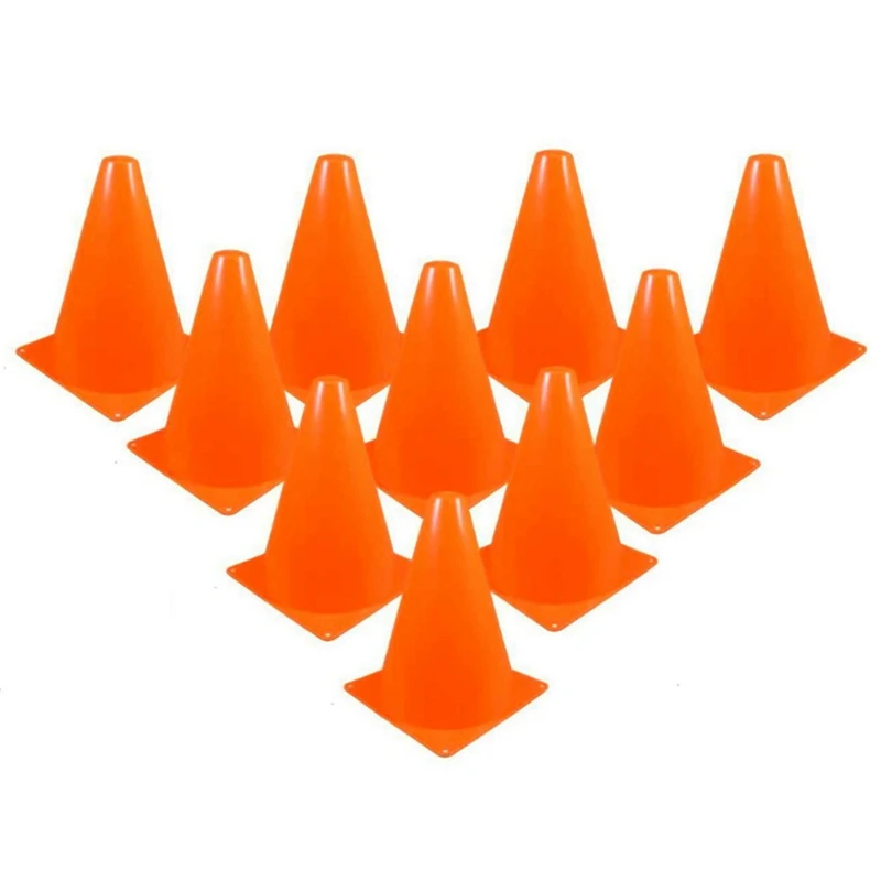 

20 Pcs Traffic Cones - 7 Inch Of Multipurpose Construction Theme Party Sports Activity Cones For Football Training