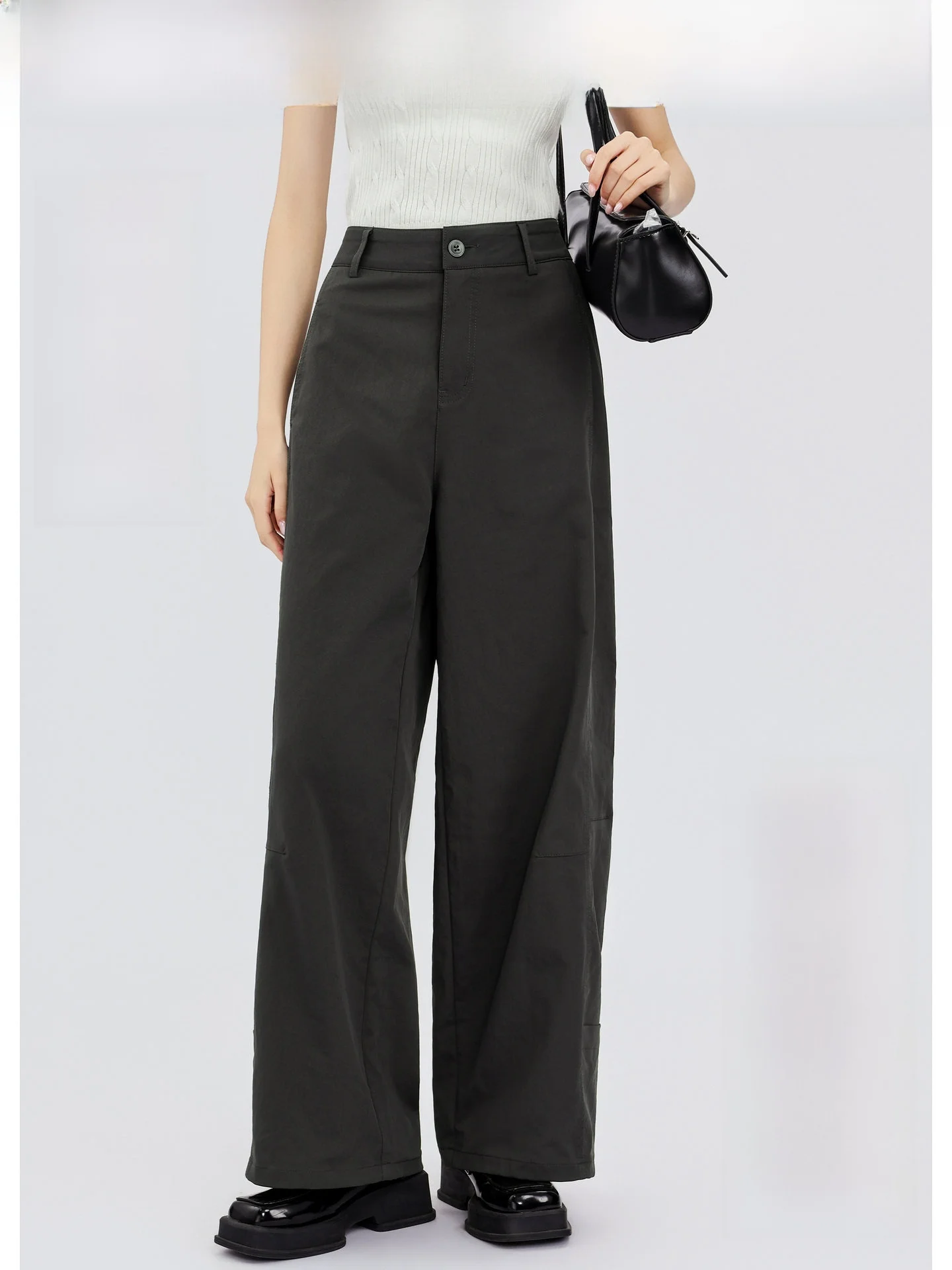 VIEAING Women's Wide Leg Casual Pants Summer 2026 New Style Versatile  Color Loose Feelings Trousers High Waist Polyeste...