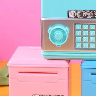 1 قطعة ATM صغيرة النقدية توفير المال كلمة المرور الجديدة للأطفال حصالة على شكل حيوان توفير مالية لعب الطفل هدية للبنين بنات