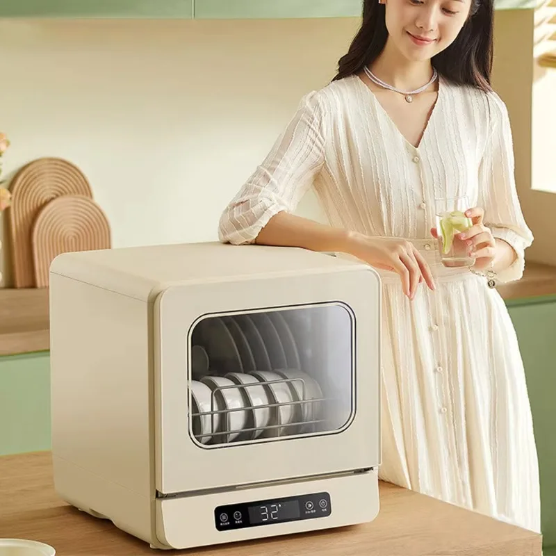 

2026Hot Fully Automatic Plastic Household Dishwasher Free Installation Desktop Dishwashers for Kitchen Cleaning Disinfection