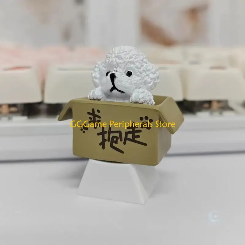 

U55B Fun Puppy Shaped Keycap Handmade Gaming Accessory Compatibles Crossed Stem Mechanical Keyboards Keycaps 1PC