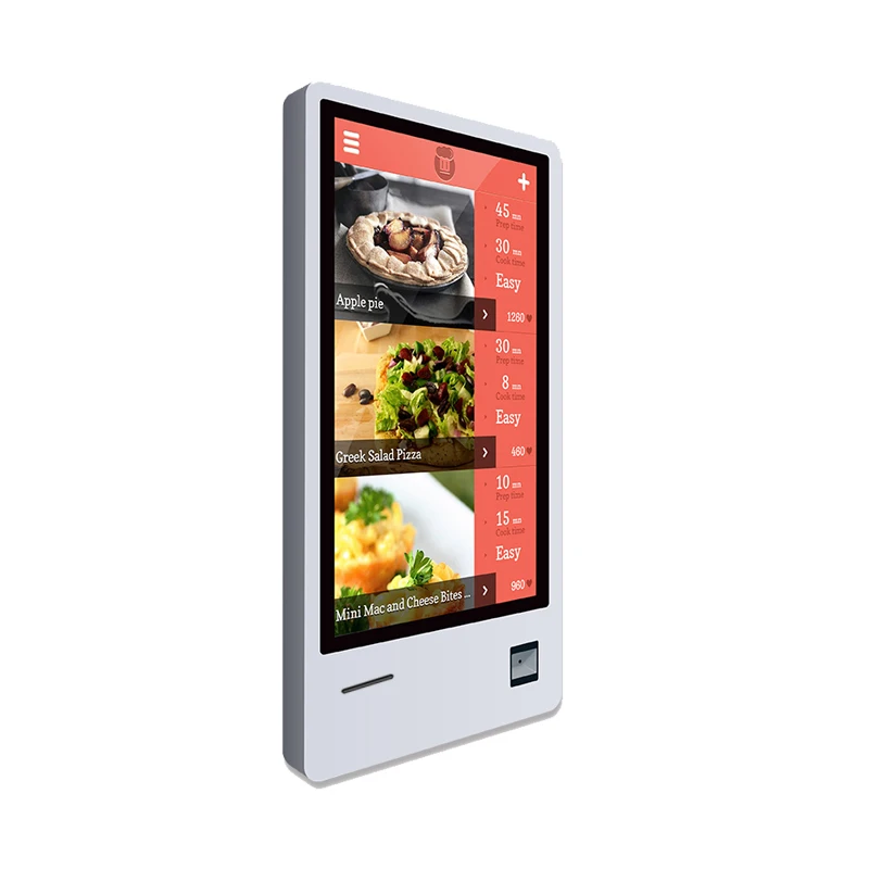Self Ordering Floor Standing Kiosk Restaurant Window Digital Menu Board Touch Screen Android Food Ordering Machine 32/42Inch