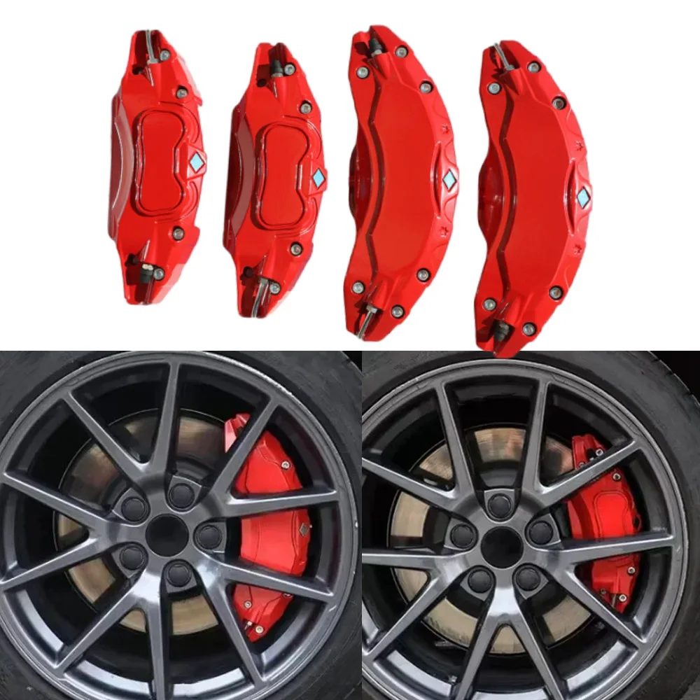 4Pcs Auto Caliper Cover Fit For 2021-2024 Tesla Model Y Caliper Covers Aluminum Alloy 19/20 Inch Wheel Hub