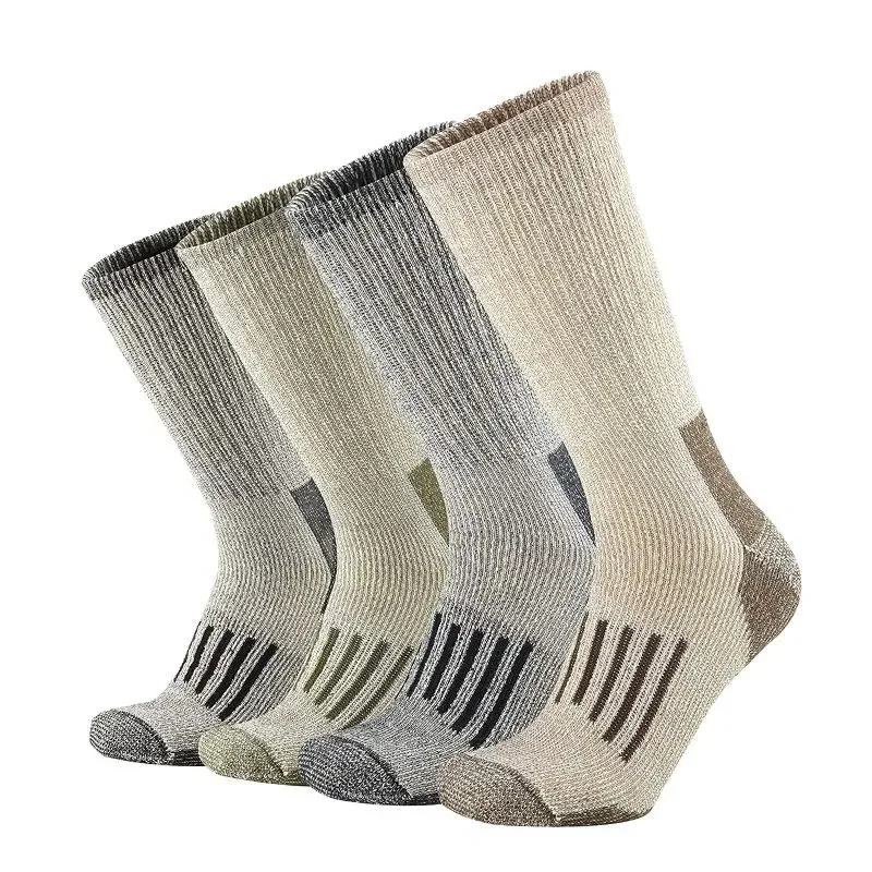 1 pairs 80% Wool Socks Thicken Warm Hiking Cushion Crew Socks For Men Women Wool Sports Socks Moisture Wicking Euro Size