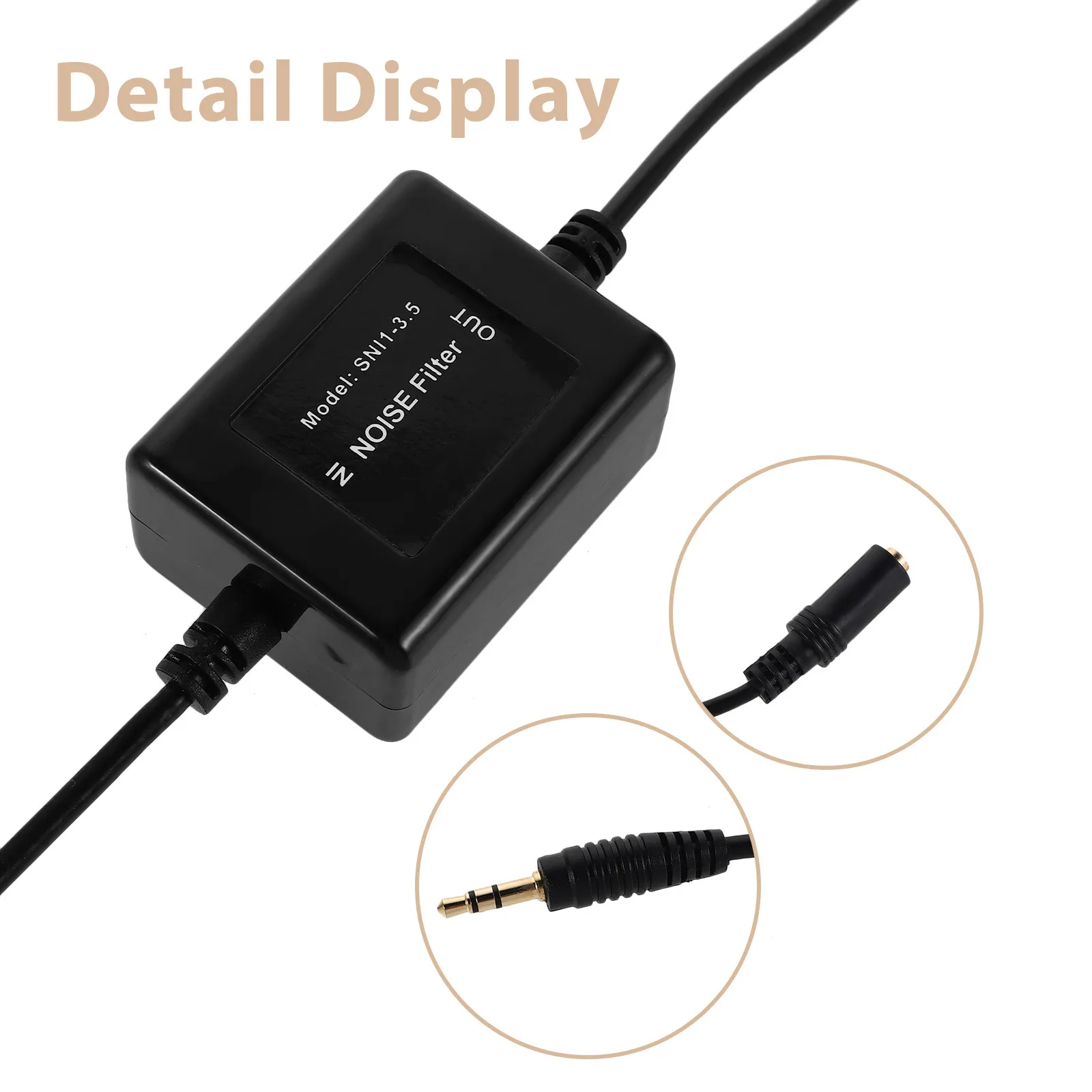 Car Noise Filter Audio Ground Loop Isolator Stereo Halloween Christmas New Year Car Audio Noise Filter Inline