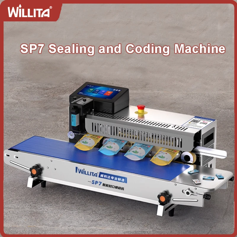 

Willita Inkjet Coding Sealing Machine with Printer Horizontal or Vertical Band Sealer SP7 for Plastic Bag