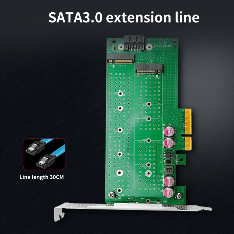 Supporto SSD multipli Adattatore SSD PCIex4 a M.2 NVMe NGFF Adattatore scheda PCIeX4 per interfacce M.2 NVMe NGFF