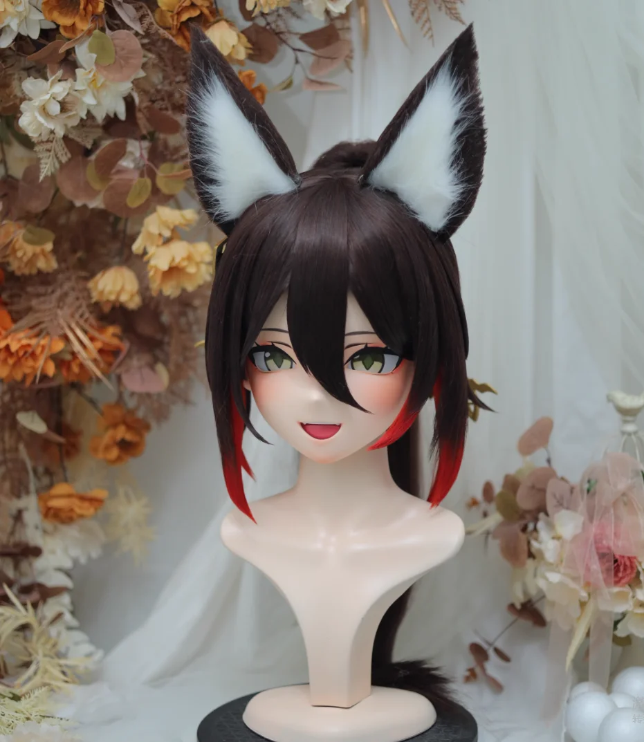 (NFD38--4)Customize Full Head With Lock Pretty Female/Girl Japanese Animego Character Kig Cosplay Kigurumi Mask Crossdress Doll