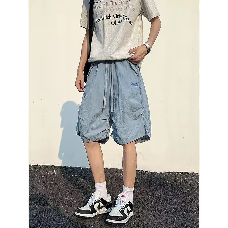 

Мужские летние уличные брюки American Sle Paratrooper: быстросохнущие, из ледяного шелка, повседневные, средней длины, с эластичным поясом, полиэстер