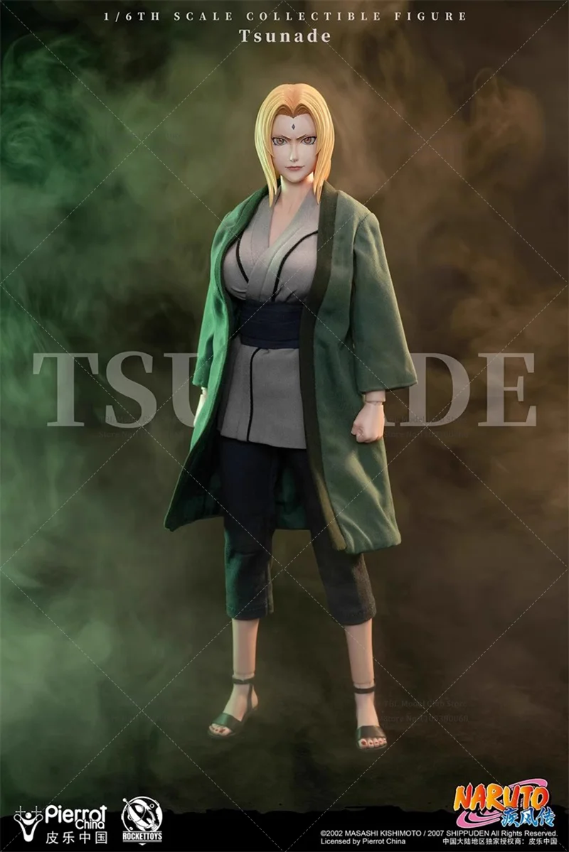 In Stock RocketToy  ROC-009 1/6  Scale Naruto Shippūden Tsunade Konohamura Kunoichi 12-inch Full Set Action Figure Soldier Toys