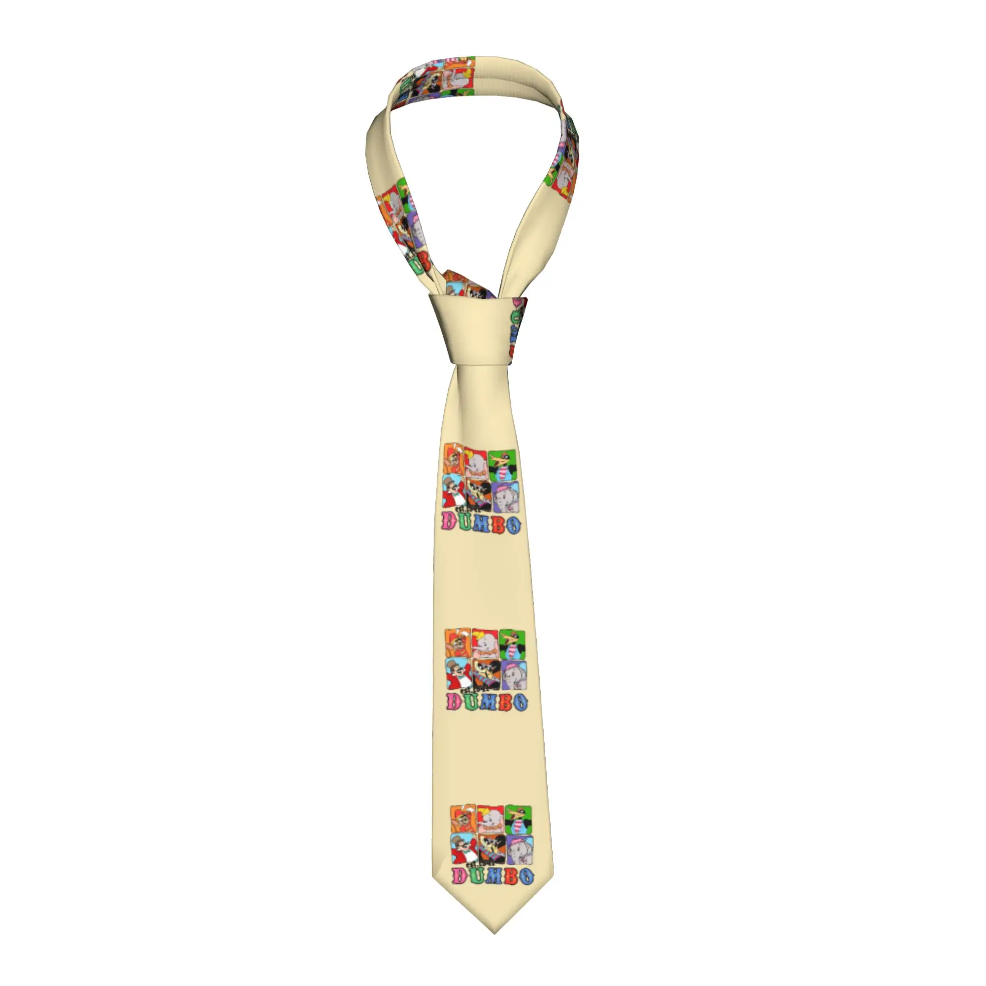 

Классический галстук с изображением Дамбо в стиле аниме для офиса, персонализированный мужской галстук в стиле музыкальной фантазийной комедии