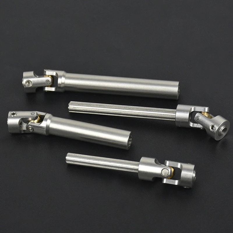 Stainless Steel Internal Spline Drive Shaft Universal Joint Driveshaft for 1/10 RC Car Crawler Axial SCX10 Gladiator YK4082 TRX4