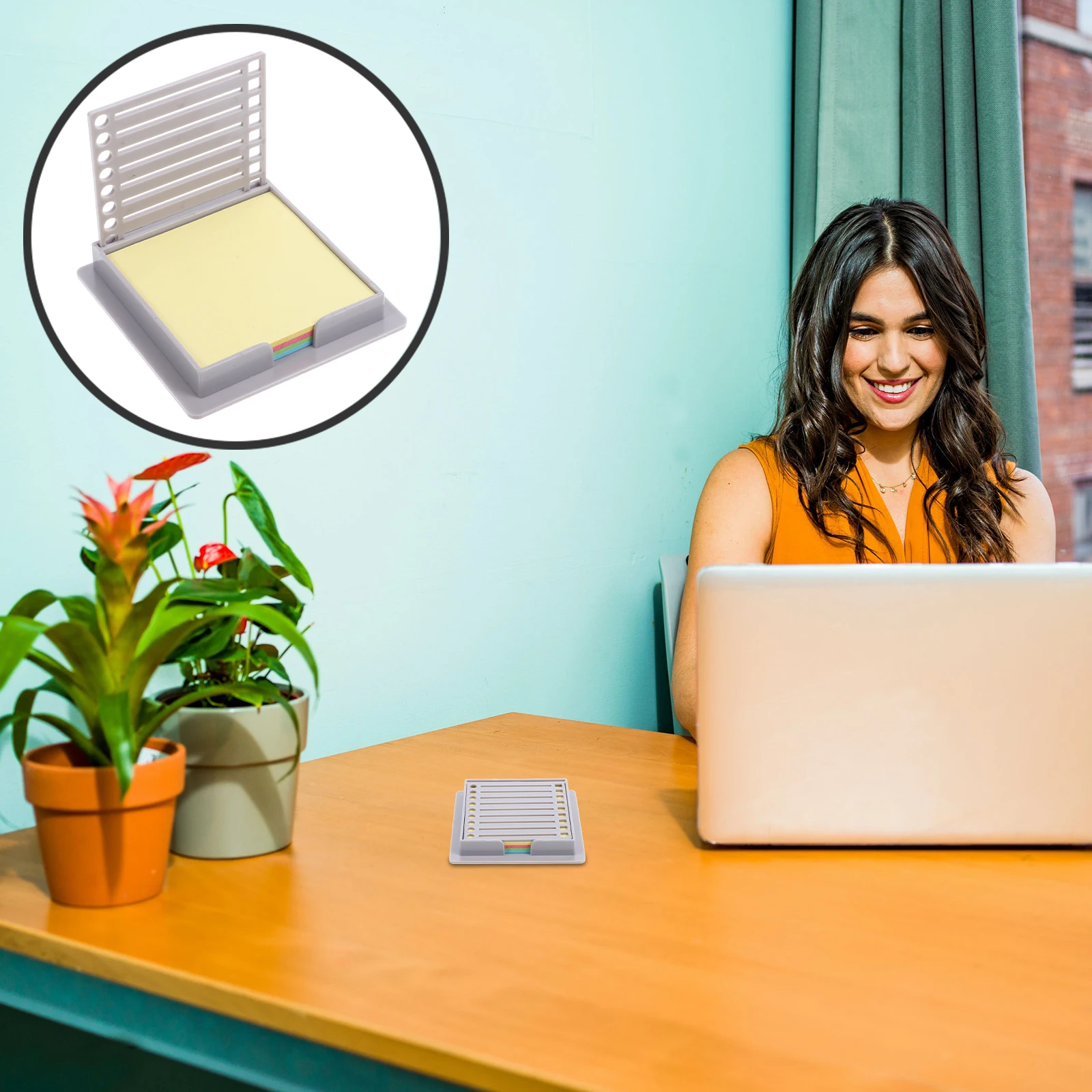 Note Storage Box Business Card Display Notepad Bracket ganizer Memo Case Cards Holder Office Abs Index Miss Note Pad Dispenser