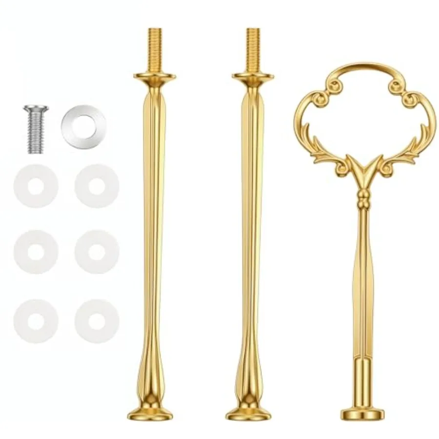 3 Tier Tray Plate Hardware Kit Cake Stand Hardware Kit Flower Design Cupcake and Dessert Stands Tray Fittings Heavy Metal Holde
