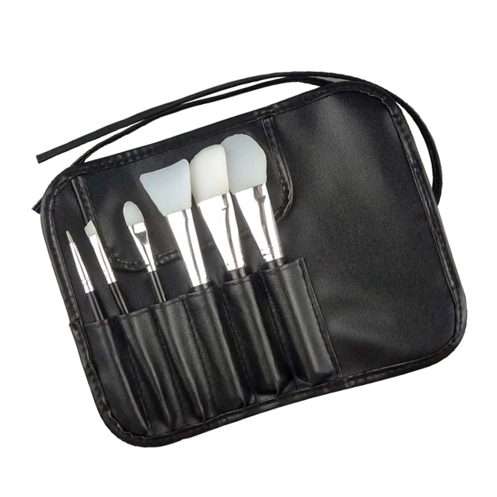 

1Set Professional Makeup Brush Kit 7 Pieces Peach Pink Series Artificial Fiber Bristles Portable Makeup Brush Tools for Women