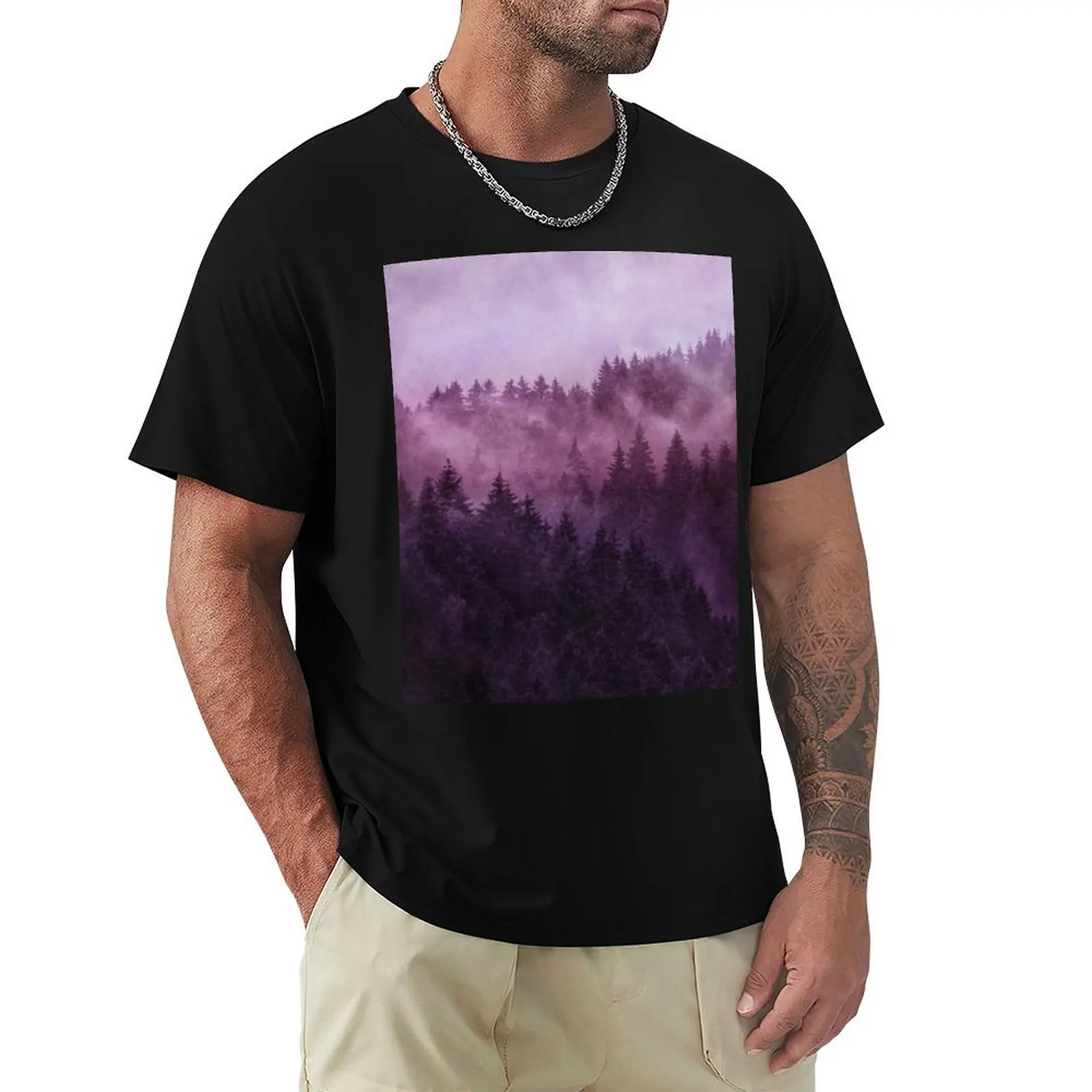 

Excuse Me, I'm Lost // Laid Back In A Romantasy Moody Wilderness Dream Forest With Cascadia Trees Covered In Magic Fog T-Shirt